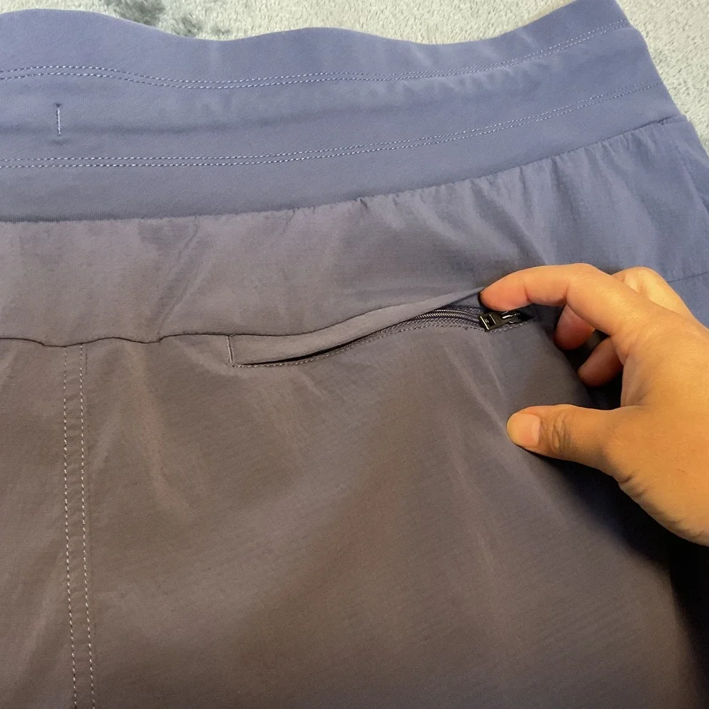 Athleta Trekkie North Jogger Pants Womens 26 Blue Zip Pockets Drawstring Hiking - Picture 9 of 9